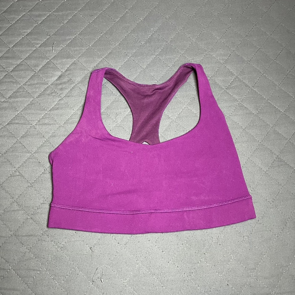 Lululemon Making Moves Sports Bra Size 4 Regal‎ Plum Racerback Athletic